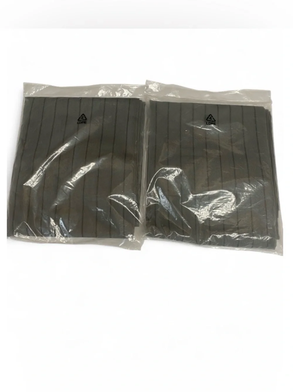 Makenzie Voile Sheer 54x84 Curtains Set of 2 Slate Gray Pinstripe NIP